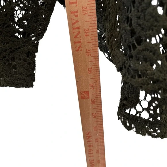 Bibi dark green oversized lace button-down shacket Size Large - Picture 5 of 6